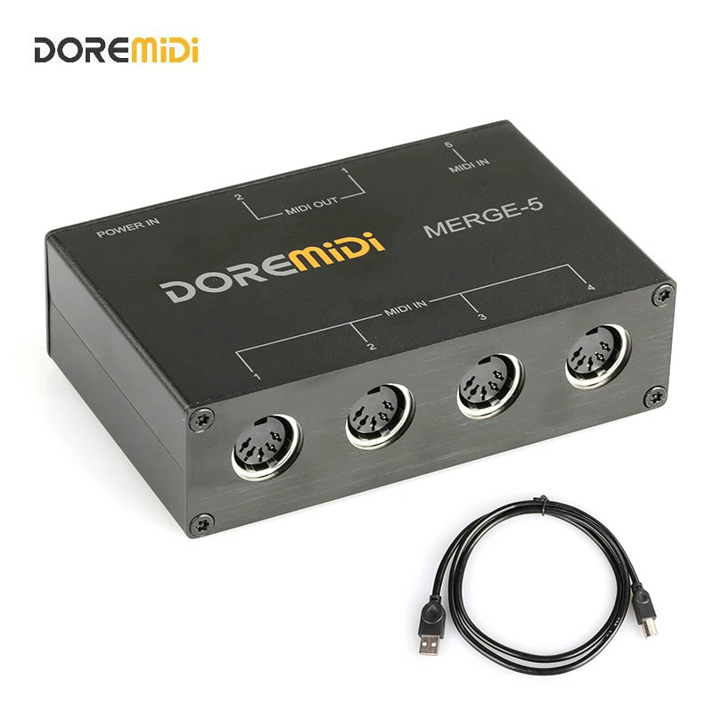 

DOREMiDi среднее слияние 5 миди вход 2 миди выход Поддержка USB Power Join-5