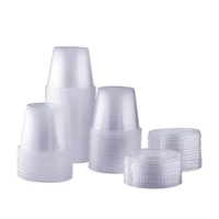 5 oz plastic disposable portion cups with lids souffle cups condiment cups