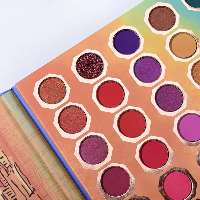 Красивые глазурованные 54 Цвета Палитра теней для век горячий воздушный шар