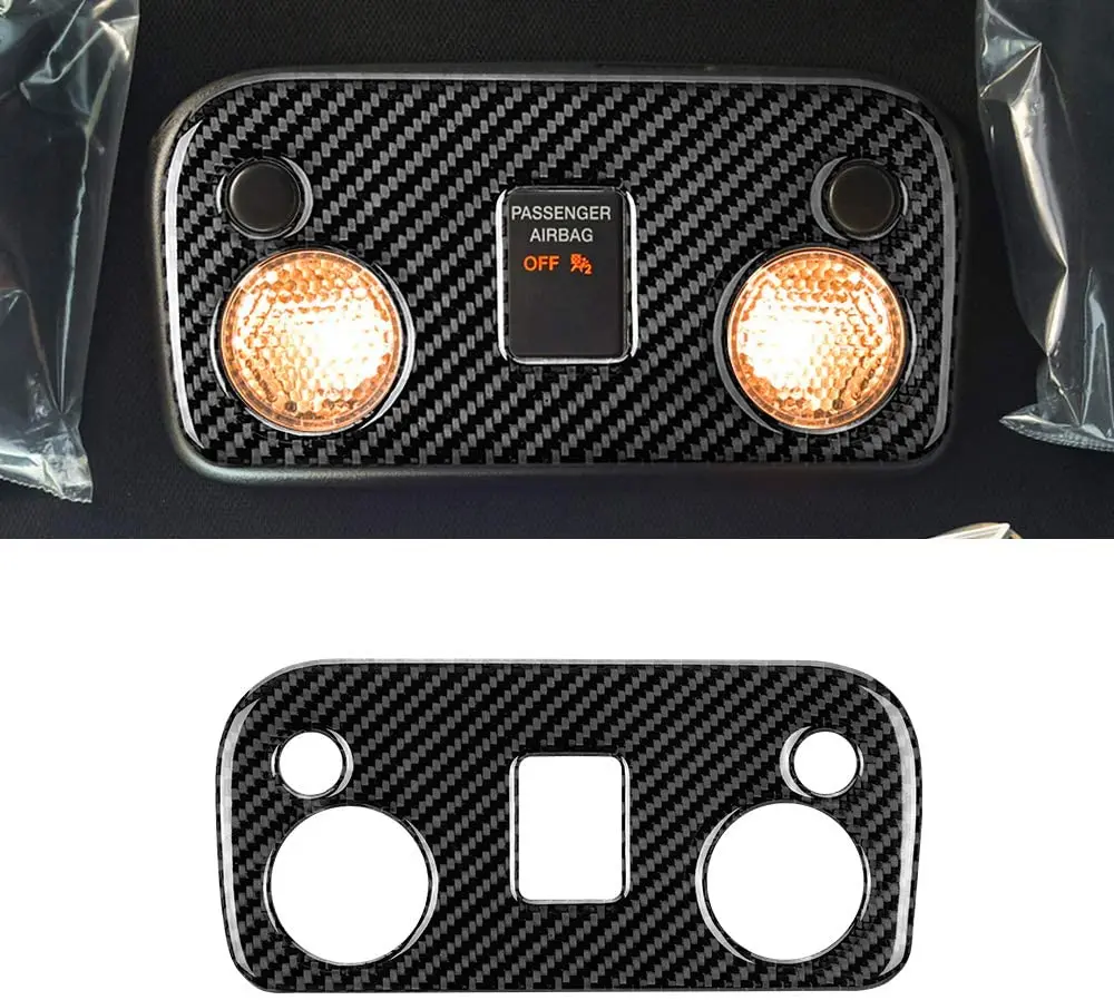 

Совместимая наклейка, передняя лампа для чтения из углеродного волокна, декоративная крышка, аксессуары для Ford Mustang 2015 2016 2018 2019 2020