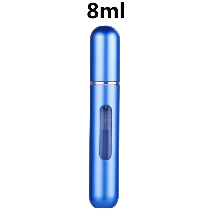 8ml matte blue 5/8 мл многоразовый нагреваемый парфюмерный флакон с распылителем Алюминий распылитель Портативный, косметичка для путешествий, контейнер флакон духов распылитель контейнер - Цвет: 8ml matte blue