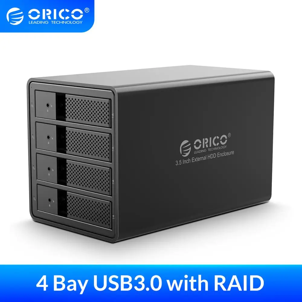 ORICO 4 bay 3 5 дюйма USB3.0 с RAID HDD ограждение поддержка 64 ТБ док станция для со встроенным