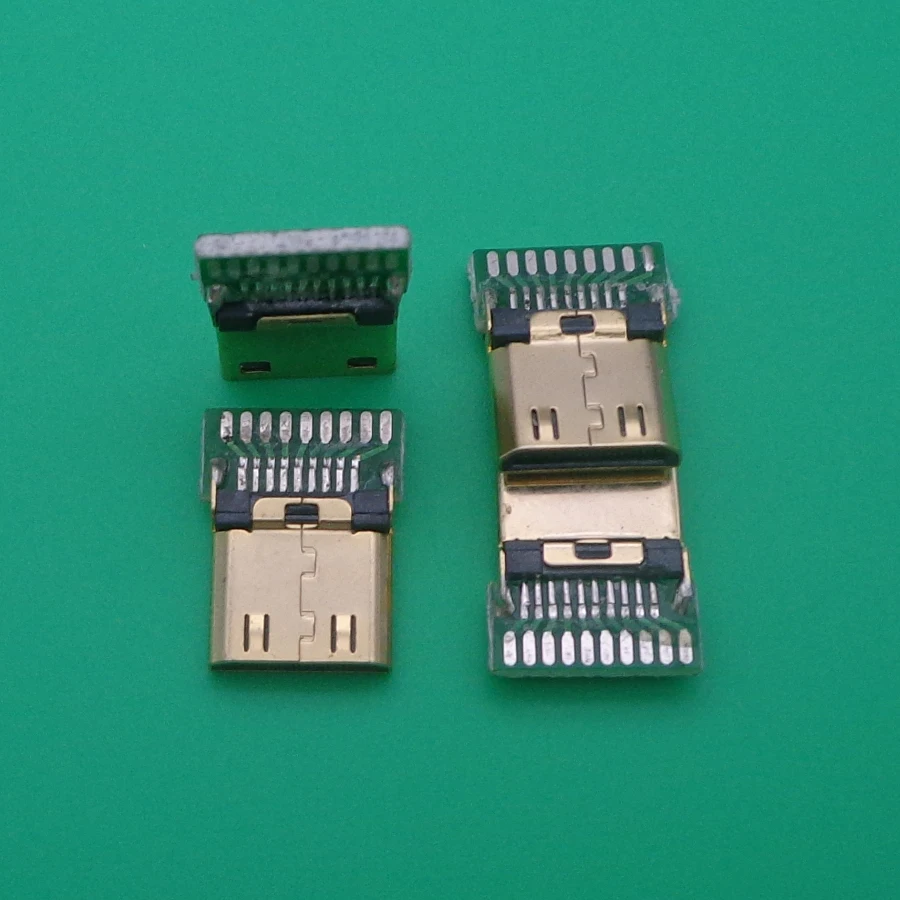 

5 шт. DIY Mini Type C сварочный штекер 19-контактный разъем PCB HDMI-совместимый разъем 19 + 1 позолоченные штекеры
