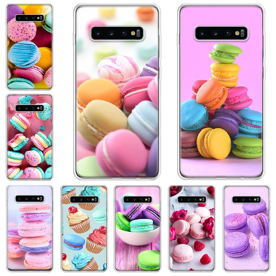 Десерт Мороженое Макарон еда чехол для телефона Samsung Galaxy Note 10 9 8 Plus J4 J6 J8 S7 S8 S9 S10 S10E