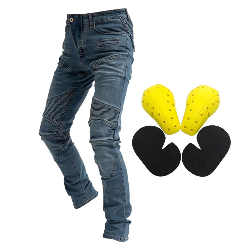 Мотоциклетные брюки мото джинсы на молнии защитное снаряжение для езды