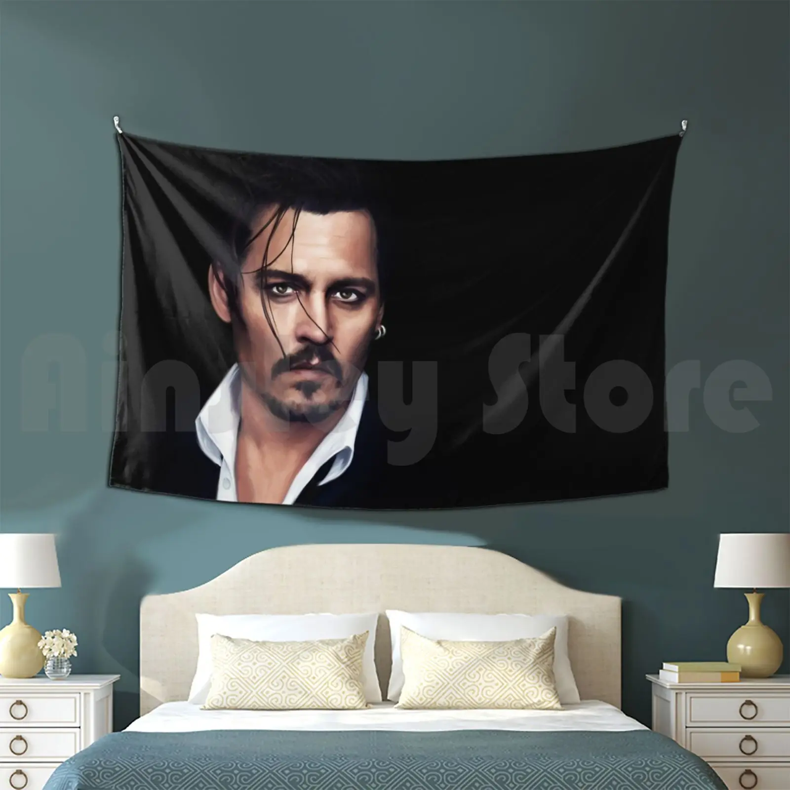 Гобелен Джонни Депп гобелен для гостиной спальни портрет Фанарт