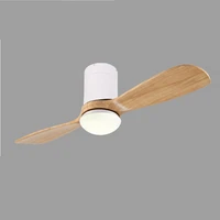 rodless black ceiling fan lamp wood without light living room dining room bedroom kitchen cafe salon remote control fan light
