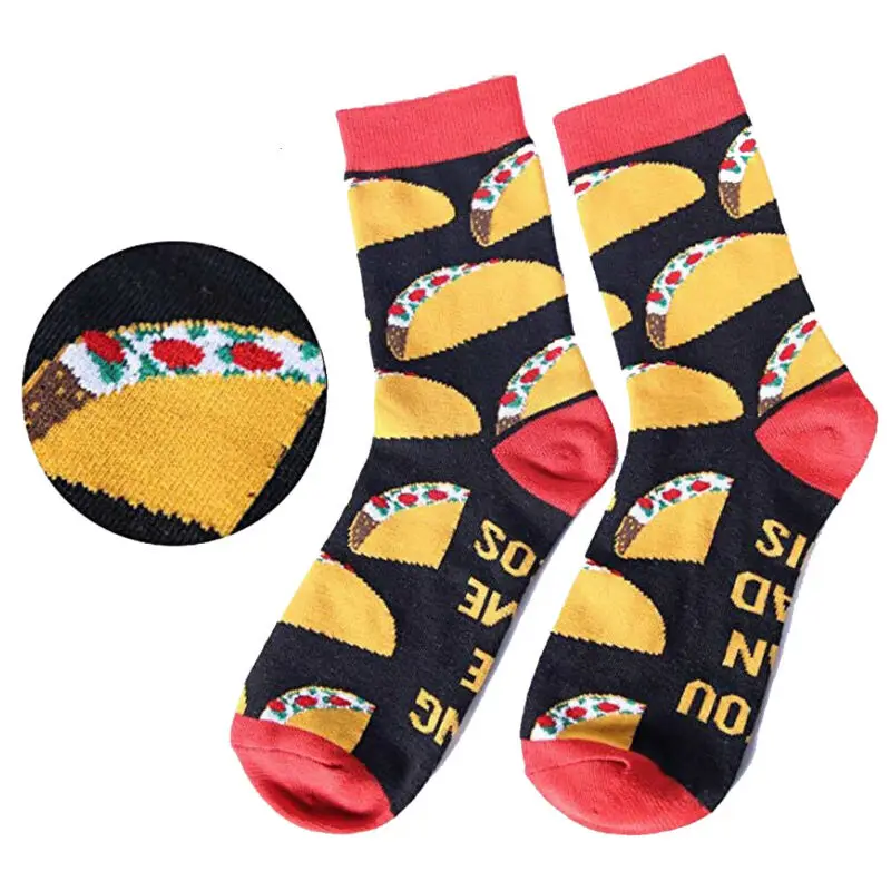 Новинка 2020 года чулки унисекс с надписью If You Can Read This Bring Me Some Tacos забавные