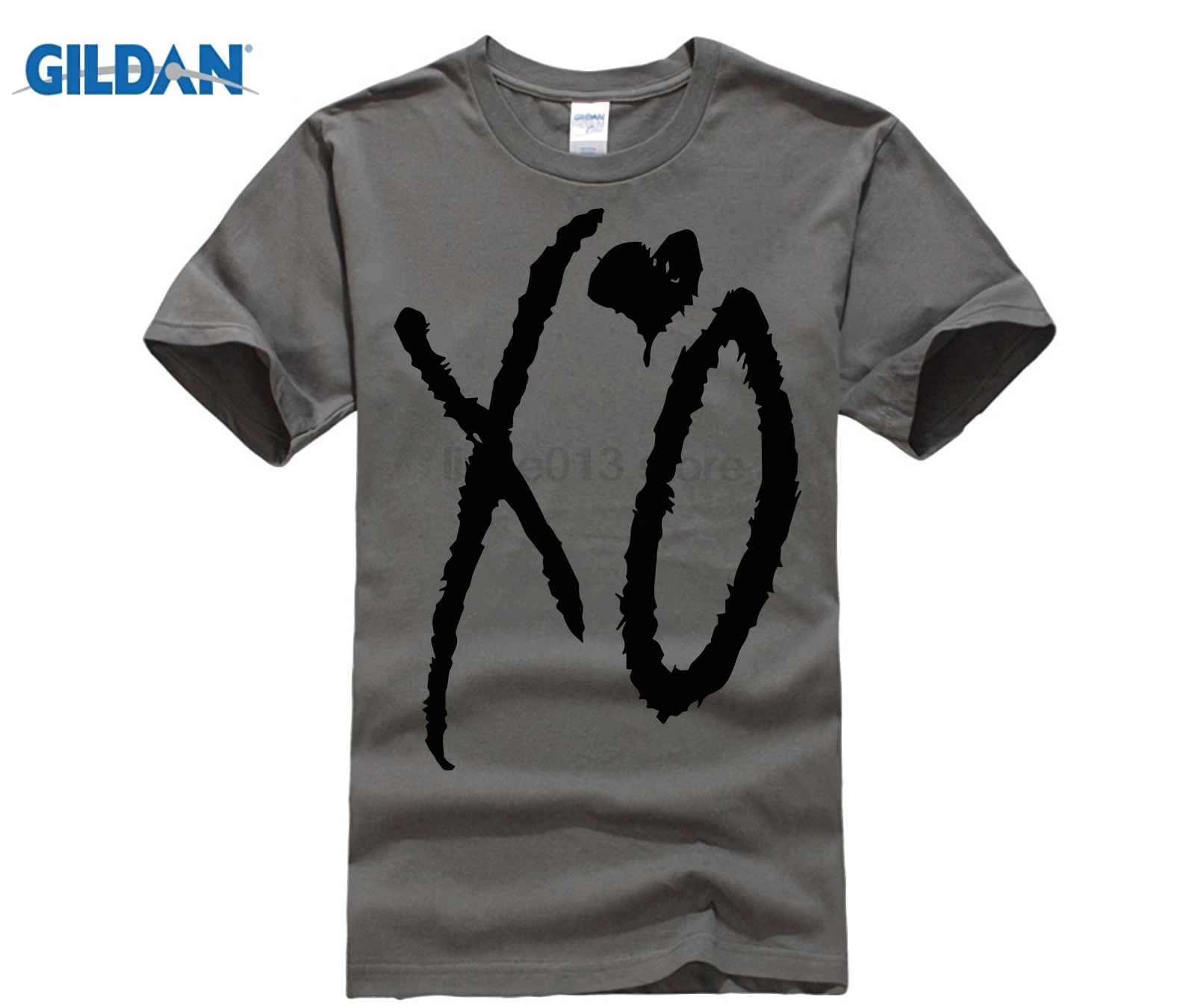 GILDAN Cutee The Weeknd XO Футболка мужская футболка с буквенным принтом сердце короткими