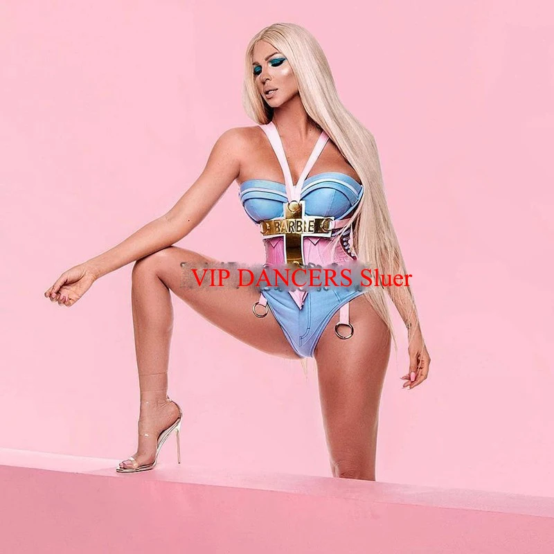 

Sexy Bodysuit Sports Style Gogo Performance Clothes Women'S One-Piece Nightclub Jazz Dance Costumes Pole Dance Clothes DQS7675
