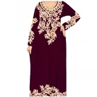 Длинное арабское женское платье Djellaba, Женская Abaya мусульманский кафтан, арабское мусульманское длинное скромное платье Kebaya