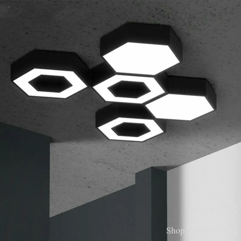 Современные Геометрические светодиодный Потолочные светильники с Сотами для