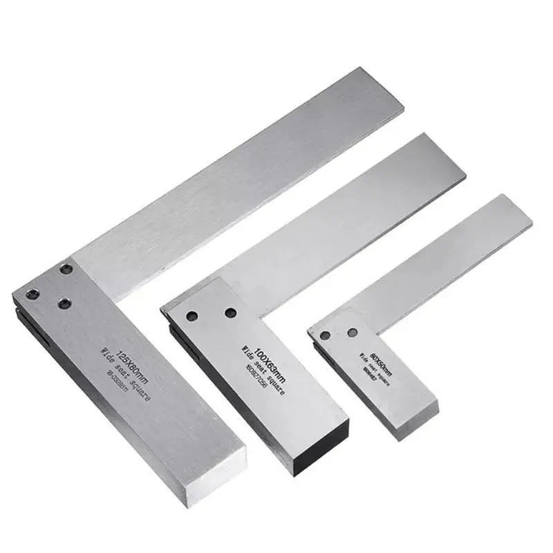 

Machinist Square 90 Degree Right Angle Ruler Measuring Auxiliary Tools for Engineer Precision Measure 80x50mm 100x63mm 125x80mm