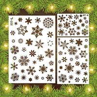 s m l snowflake winter christmas holiday diy snowflake template coloring stencil coloring scrapbook decoration embossing stencil