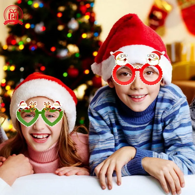 

1Pc Christmas Glasses Frame Headband Merry Christmas Glasses Photo Prop Christmas Decorations New Year Navidad Kids Gift