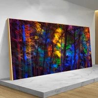 modern wall art painting large size colorful forest trees canvas poster art prints for living room home decorative picture