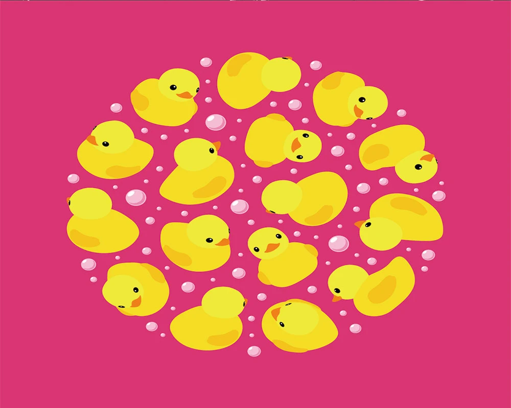 

Cute Duck Curtain Custom 3d Animal Curtain 3d Digital Printing HD Practical 3d Beautiful Curtain