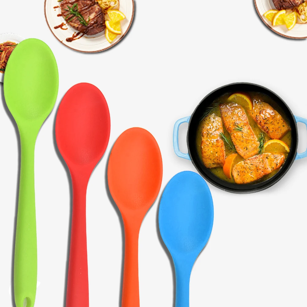 Kitchen Silicone Spoon Cream Butter Cake Spatula Mixing Batter Scraper Brush Mixer Brushes Baking Tool Kitchenware | Дом и сад