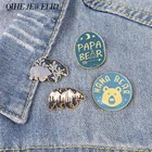 Эмалированные булавки с надписью Мама Медведь