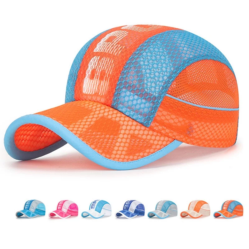 

Летние детские свободные сетчатые Дышащие Детские шапка уличный зонтик от солнца и защита от солнечных лучей, регулируемая бейсболка для м...