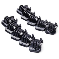 10pcs buckle clip basic mount for gopro go pro hero hd 4 5 6 7 8 9 10 accessories case helmet for xiaomi yi camera accessories