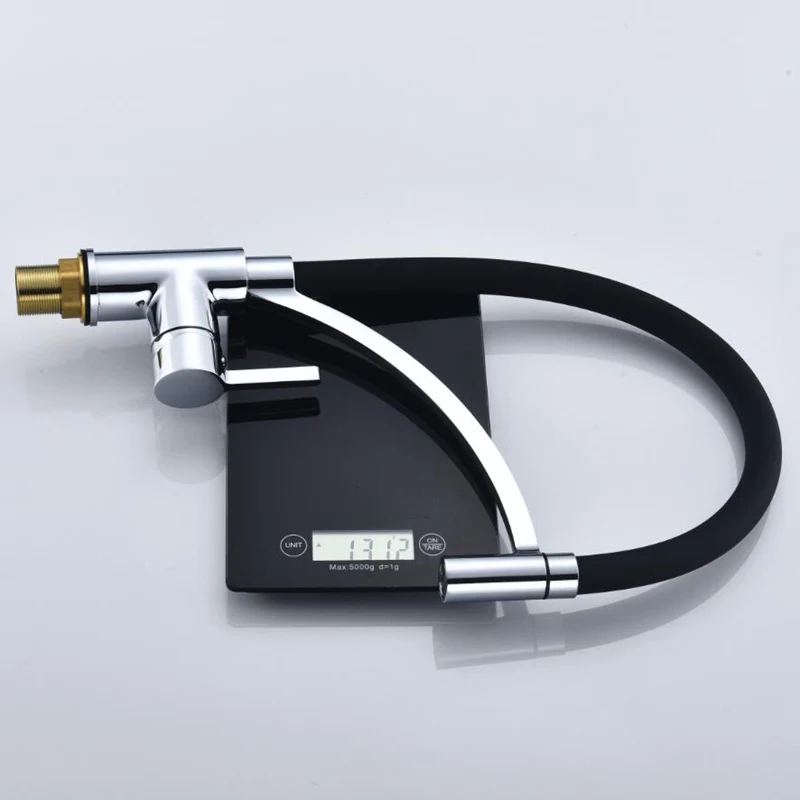 

Kitchen Faucets With Rubber Design Mixer Faucet Hot And Cold Single Hole Nozzle 360 Rotary