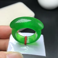 jade full green saddle ring newest ice drenched perfect without cracks jadeite amount spot products men women jewelry