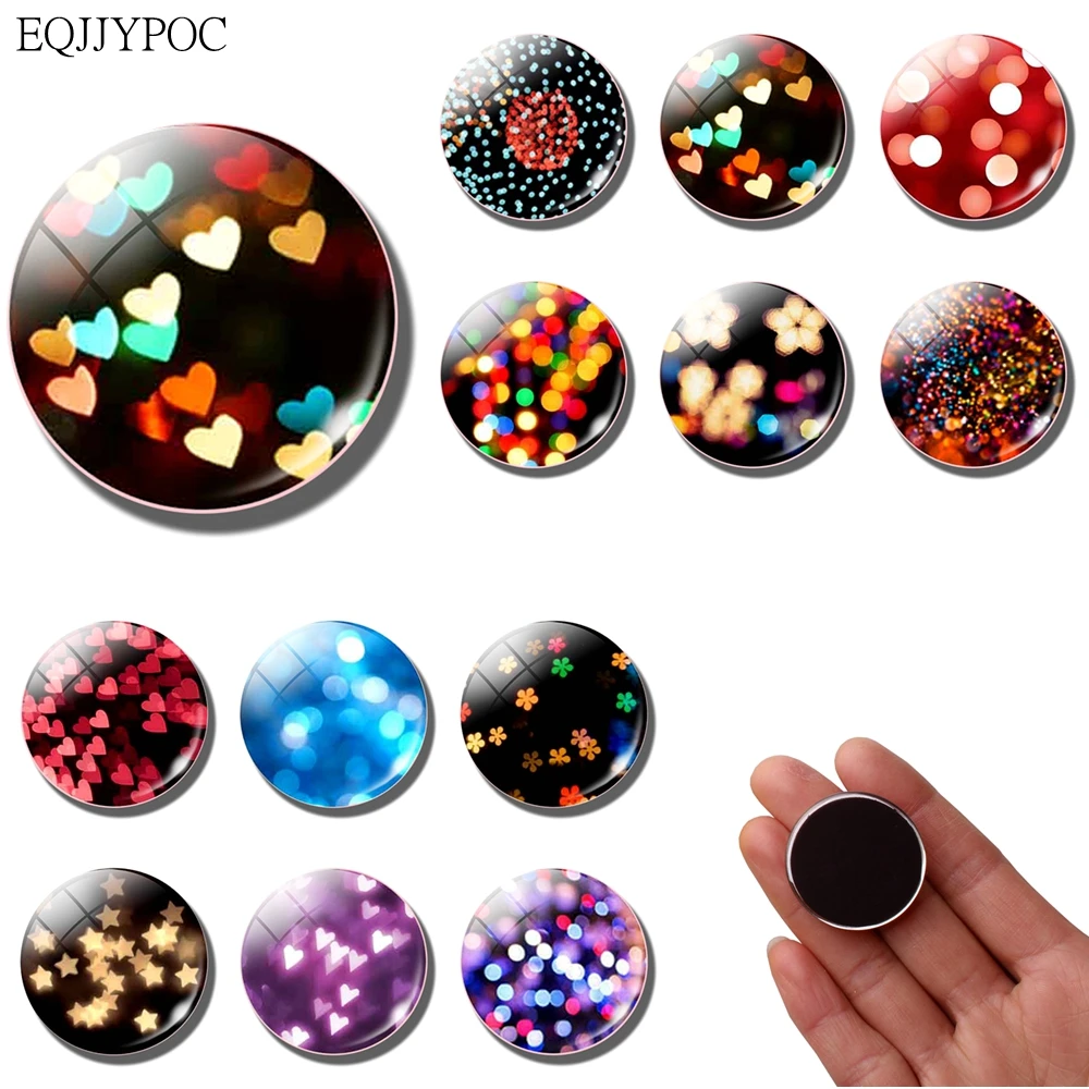 Любовь сердце магнит на холодильник Декор цветок Звезда цветное Сердце 30 мм