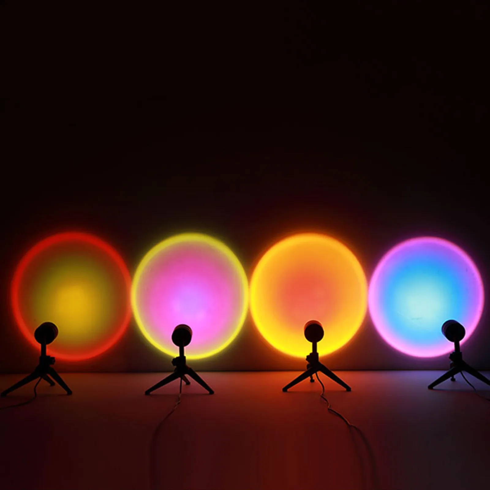 Проекционный светильник с закатом радужная атмосфера светодиодный ночник закат