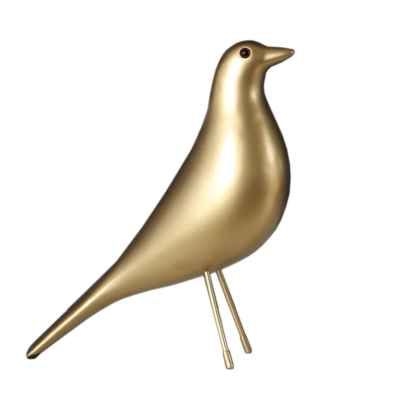 

GOLD COLOR HOUSE BIRD FOR LIVING ROOM DECORATION BEST ART PIGEON RESIN SONG BIRD