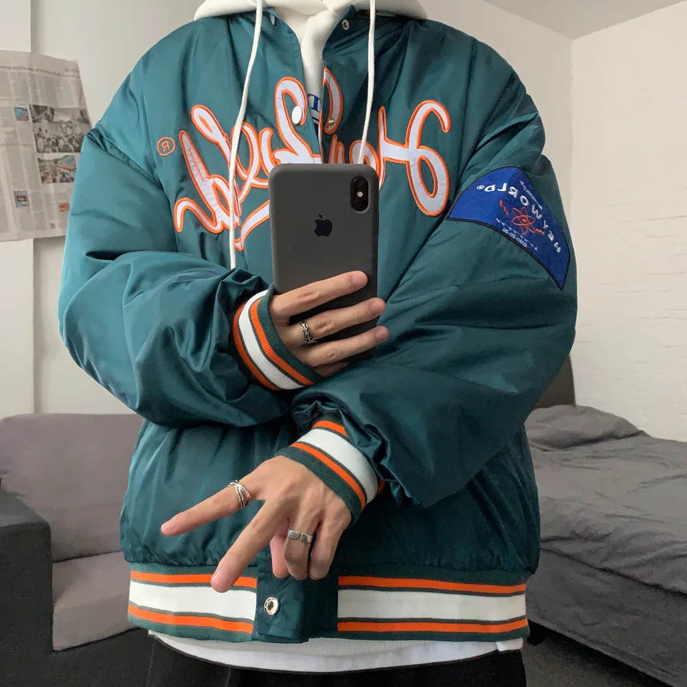 

2021 New Arrival Hot Bomber Jacket Brand Clothing Women Single Breasted Spliced Autumn Baseball Pure Fresh Stripe Coat Casual
