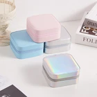 Разноцветные ювелирные изделия коробка для хранения со встроенным зеркалом, Кортикальный изысканный внешний вид, чехол для хранения помады, ювелирных изделий, макияжа