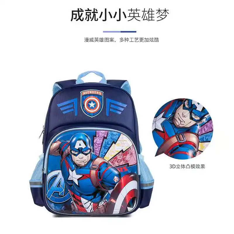Genuine Disney new school bags for boys Iron spider man captain america primary school backpack teenage kids gifts mochilas