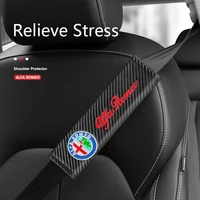 12pcs car seat belt shoulder pads safety carbon fiber cover for alfa romeo giulietta 147 159 mito 156 giulia f1 gt accessories