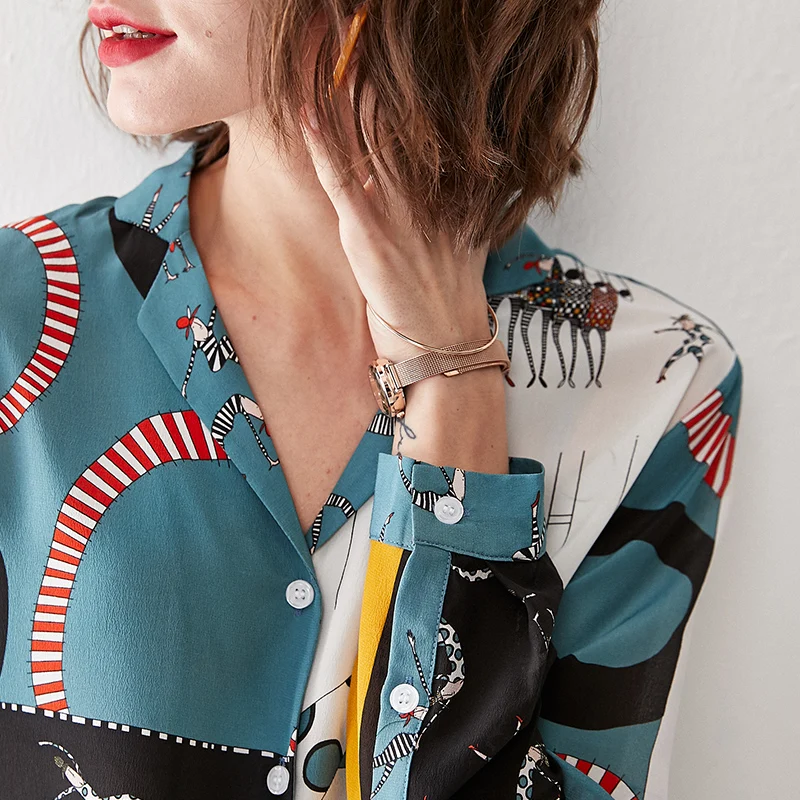 100% блузка из натурального шелка на весну и лето женская одежда 2020 корейские