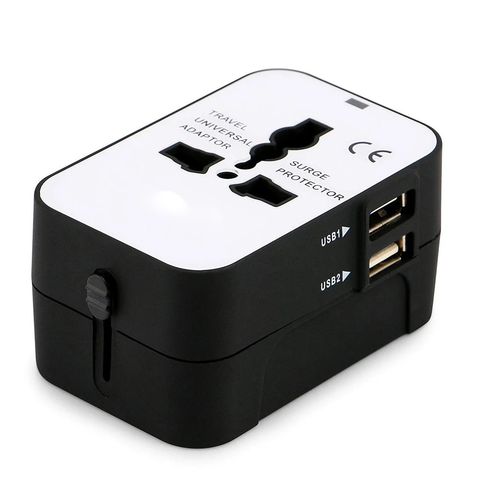 Новый мини размер легкий портативный универсальный дорожный адаптер 110-240V 2.1A