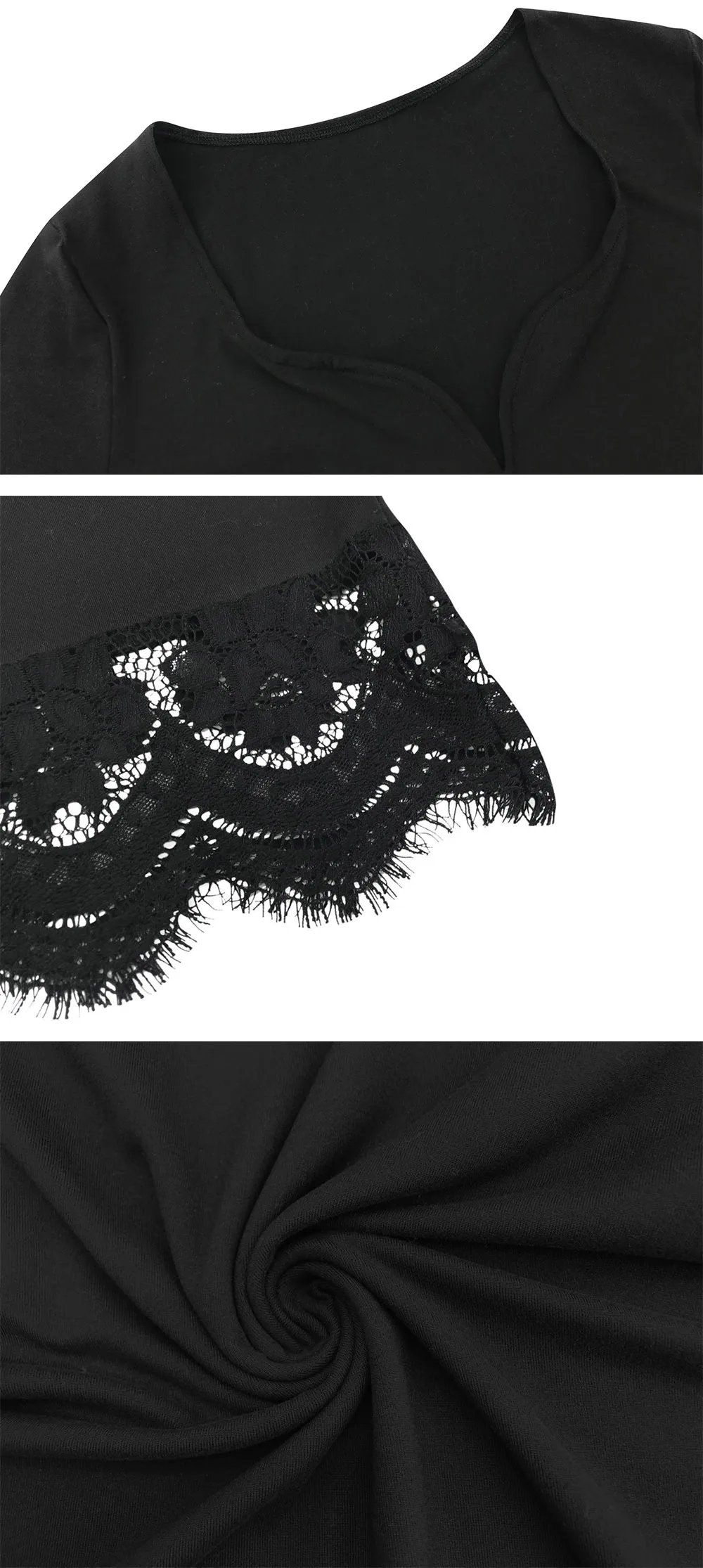 

Summer Women Sexy Lace Slim Mini Dress Deep V Neck Low-Cut Short Sleeve Solid Black Party Dresses Female Casual Vestidos 2021