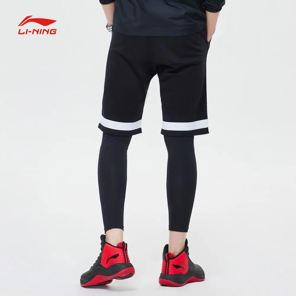 Li-Ning мужские баскетбольные спортивные штаны серии BAD FIVE с карманами, регулируемые спортивные штаны AKLN805 MKY422