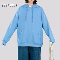 casual womens hoodies sweatshirt spring autumn multicolor oversize hooded hoodie harajuku light blue pink cotton woman pullovers