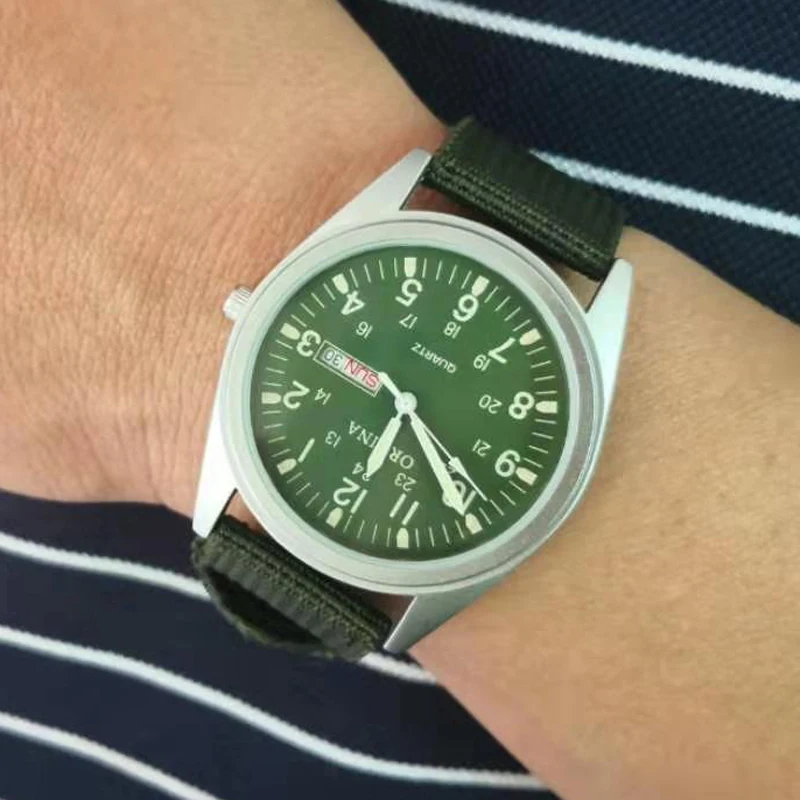 Новые люксовые брендовые военные часы мужские кварцевые аналоговые с кожаным