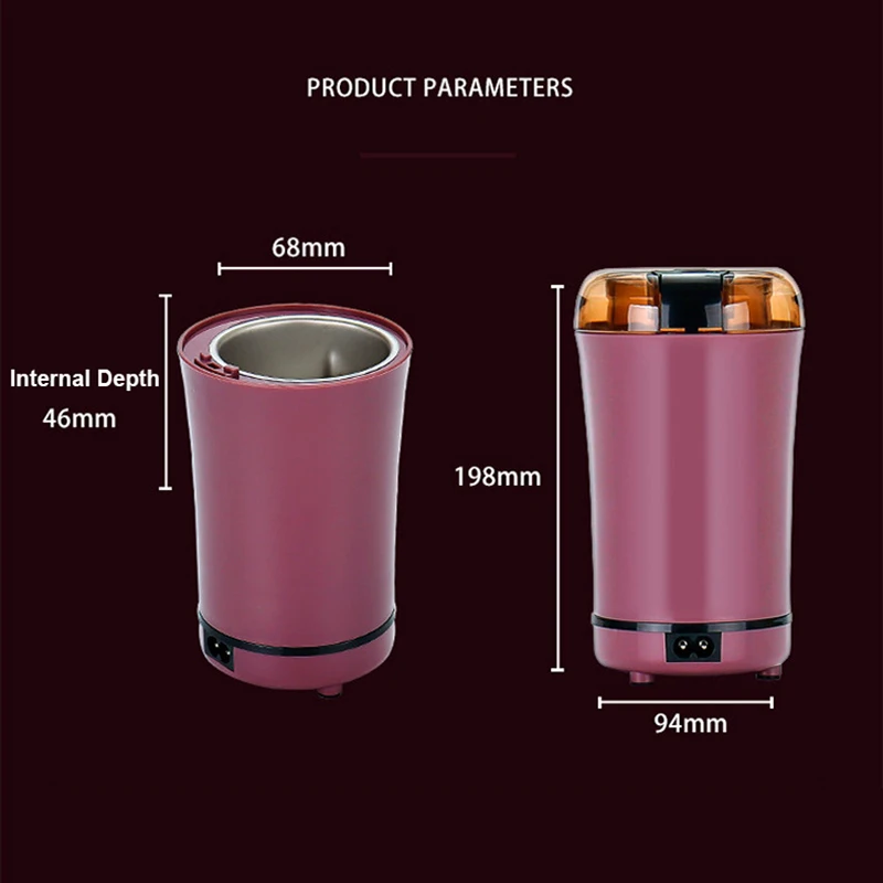 

horswula Electric Coffee Grinders Soy Red Bean Yam Chili Grinder Powder Maker Kitchen Spice Mill Food Crusher Rice Grinder