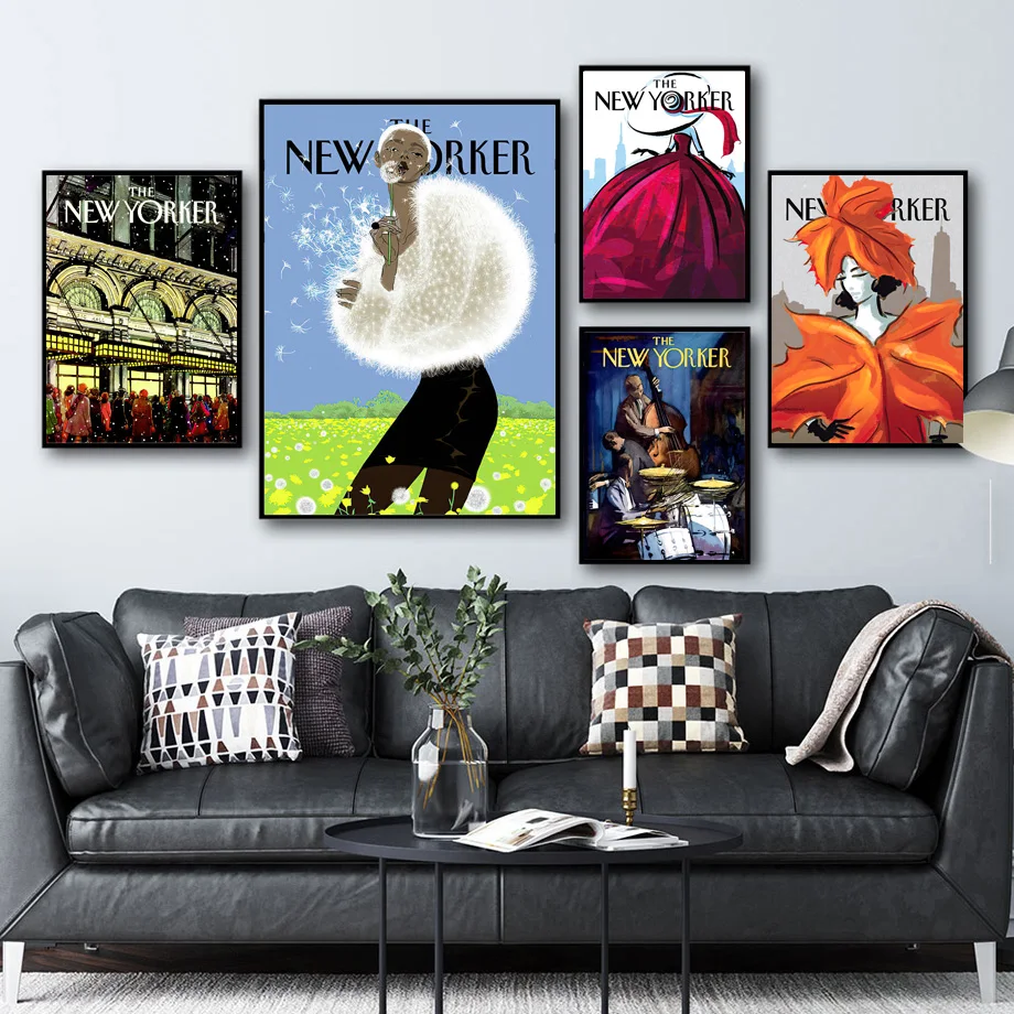 Постеры и постеры в ретро-скандинавском стиле для изображения нового Йорка