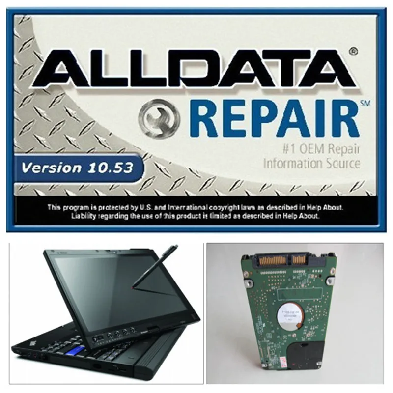 

V10.53 Alldata Ready to work alldata software and mit software 2015 with 1TB HDD installed well in laptop X200t