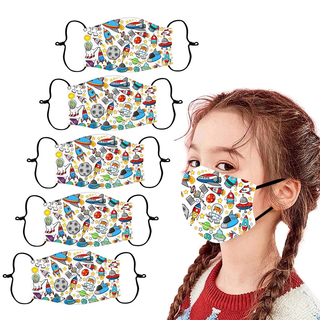 Детская Хлопковая маска для лица со льдом дышащая моющаяся многоразовая