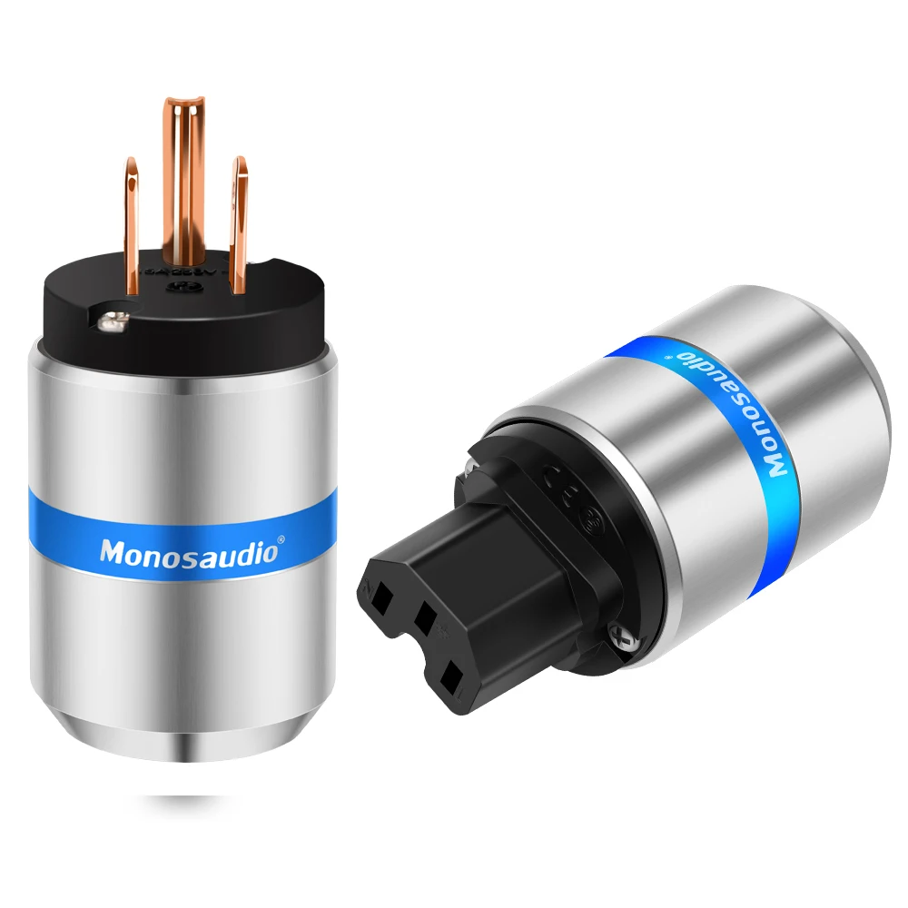 Пара Monosaudio M106/F106 99.998% красная медь hifi AC США Разъем питания с IEC разъем