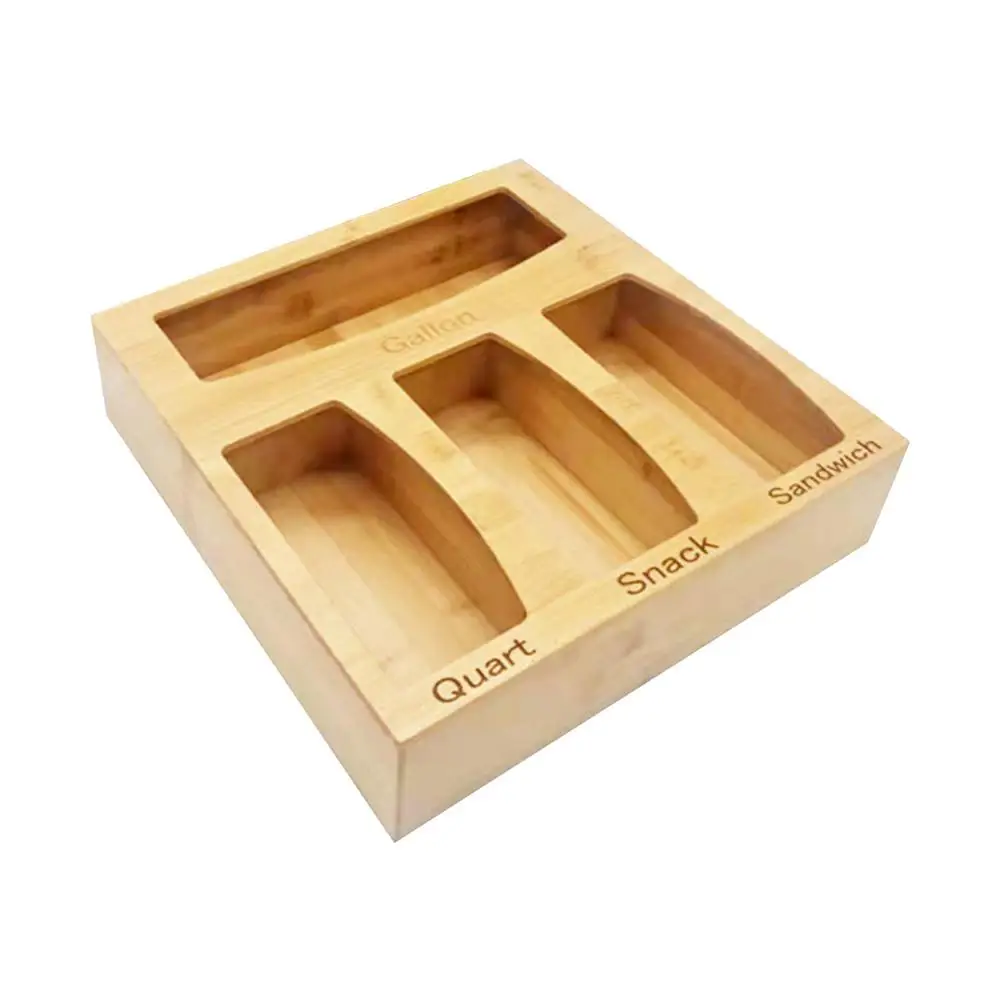 

Многофункциональный бамбуковый Органайзер с застежкой-молнией для хранения продуктов