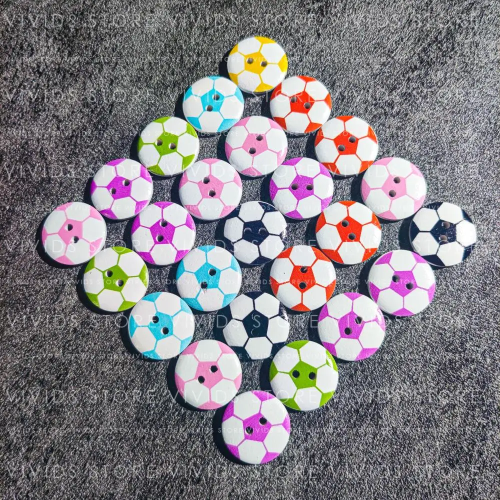 Футбольные пуговицы декоративные деревянные круглые Швейные аксессуары для