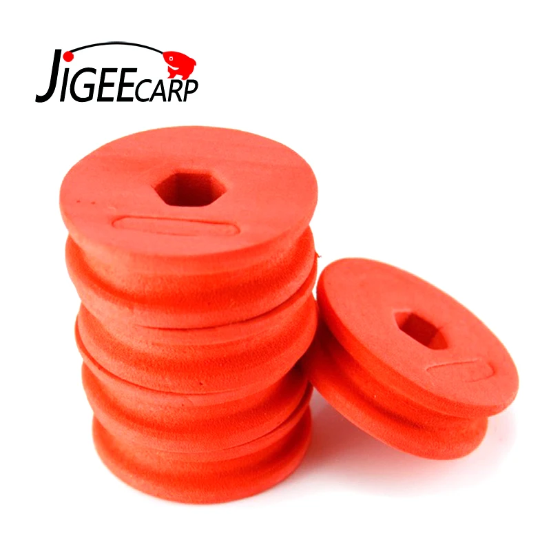 JIGEECARP 50 шт. круглая пенопластовая леска роликовая леска лидер для рыболовной основной лески палантин струна с зажимом держатель крючка катушки оси ролики