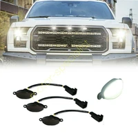 3pcs car styling accessories white led front grille running lights trim fit for dodge journey 2009 2020 smoked w wire speed