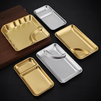 thicken stainless steel food plates serving dumpling french fries dishes fruit snack tray tableware kitchen restaurant utensils